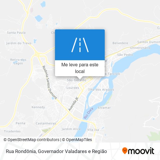 Rua Rondônia mapa