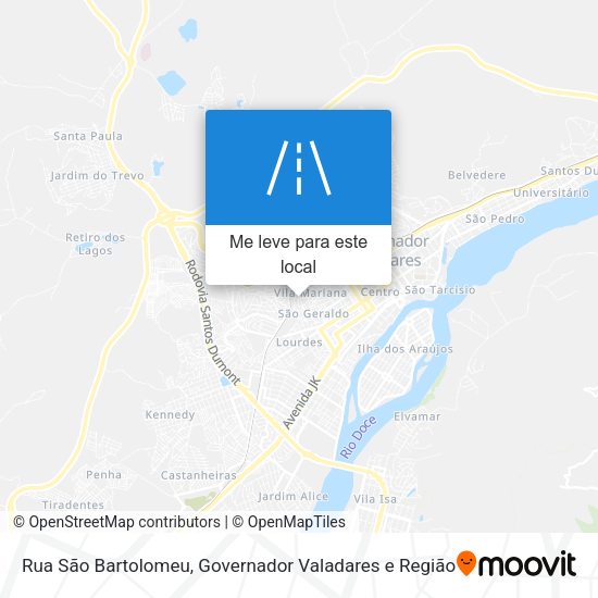 Rua São Bartolomeu mapa