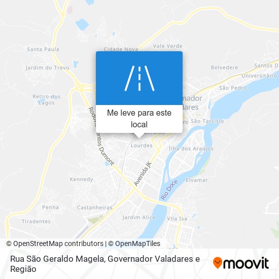 Rua São Geraldo Magela mapa