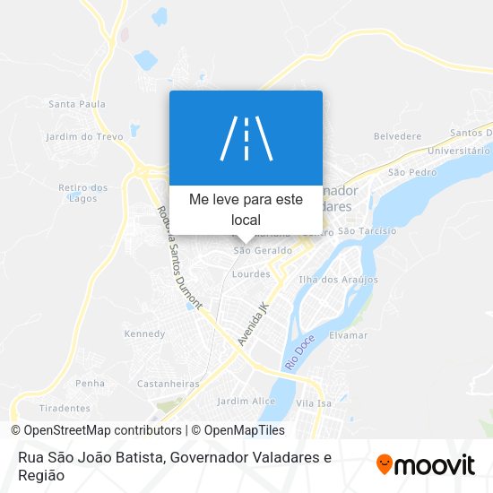 Rua São João Batista mapa