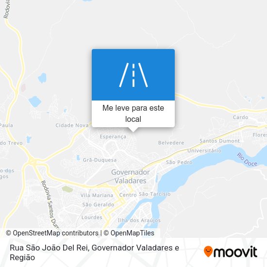 Rua São João Del Rei mapa
