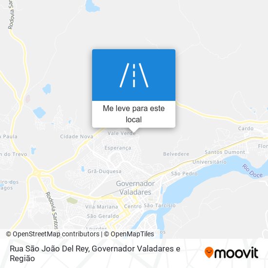 Rua São João Del Rey mapa