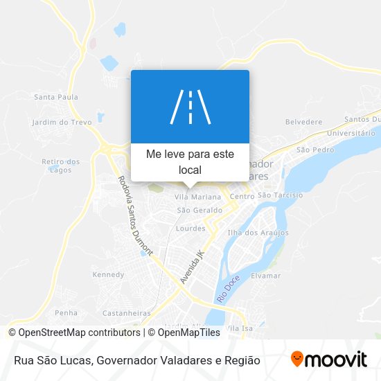 Rua São Lucas mapa
