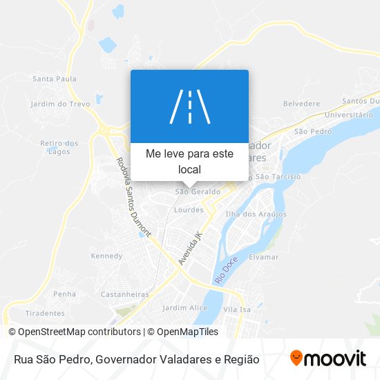 Rua São Pedro mapa