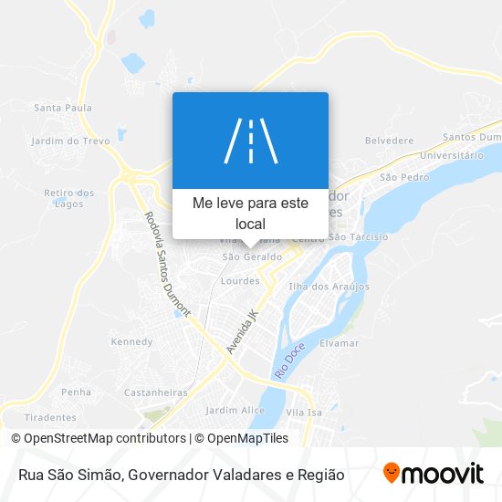Rua São Simão mapa