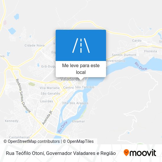 Rua Teófilo Otoní mapa