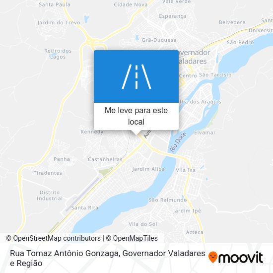 Rua Tomaz Antônio Gonzaga mapa