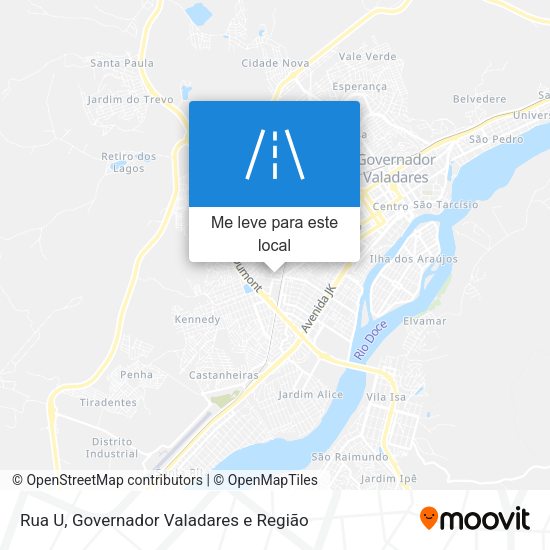 Rua U mapa