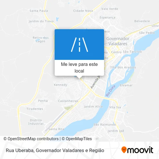 Rua Uberaba mapa