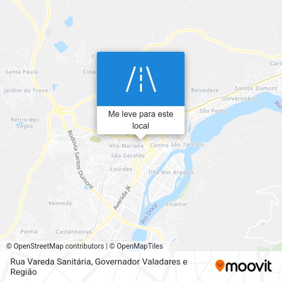 Rua Vareda Sanitária mapa
