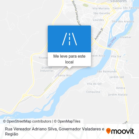 Rua Vereador Adriano Silva mapa