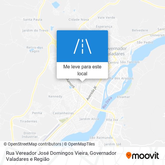 Rua Vereador José Domingos Vieira mapa