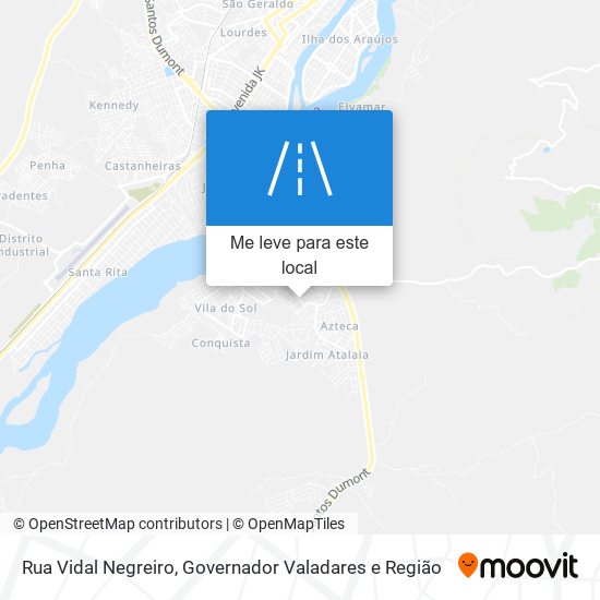 Rua Vidal Negreiro mapa
