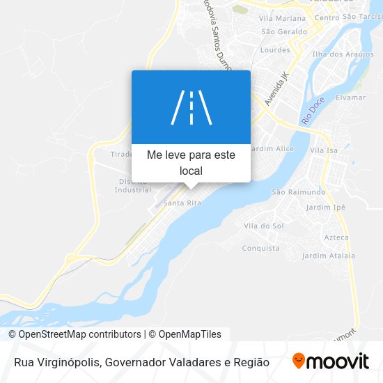 Rua Virginópolis mapa