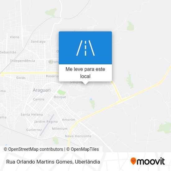 Rua Orlando Martins Gomes mapa