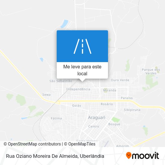 Rua Oziano Moreira De Almeida mapa