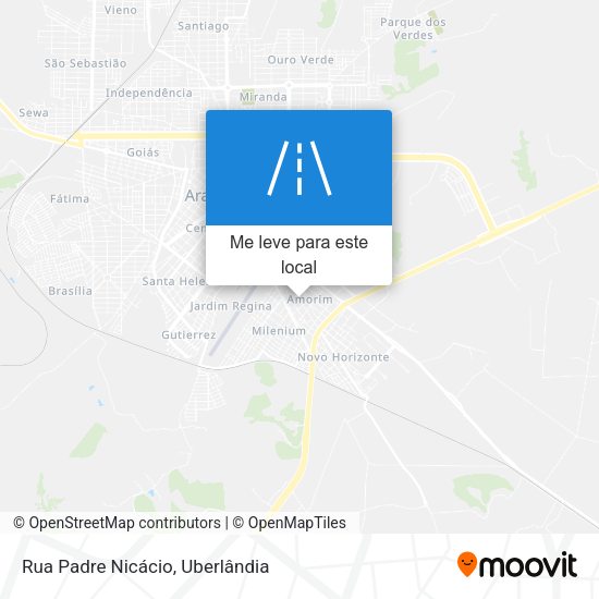Rua Padre Nicácio mapa