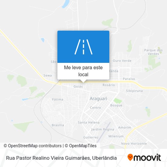 Rua Pastor Realino Vieira Guimarães mapa