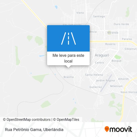 Rua Petrônio Gama mapa