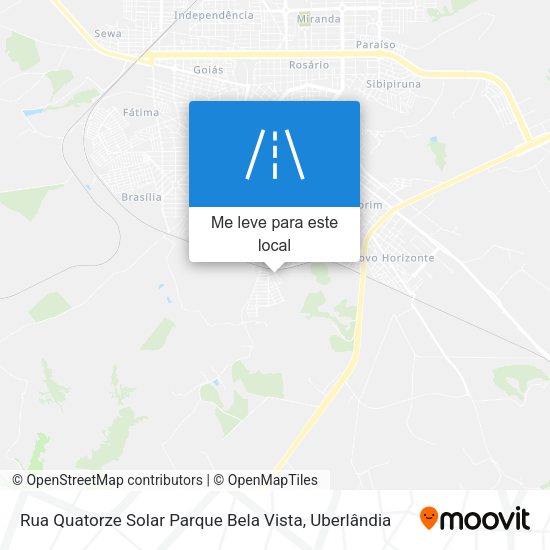 Rua Quatorze Solar Parque Bela Vista mapa