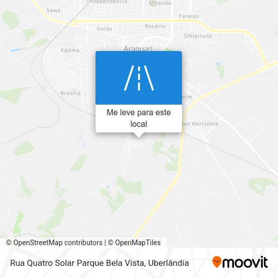 Rua Quatro Solar Parque Bela Vista mapa