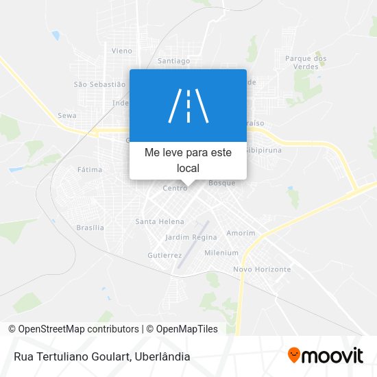 Rua Tertuliano Goulart mapa