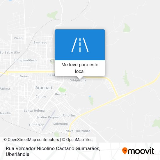 Rua Vereador Nicolino Caetano Guimarães mapa