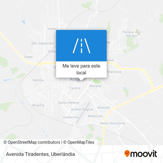 Avenida Tiradentes mapa