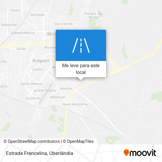 Estrada Francelina mapa