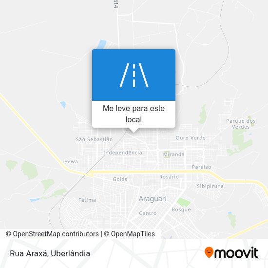 Rua Araxá mapa