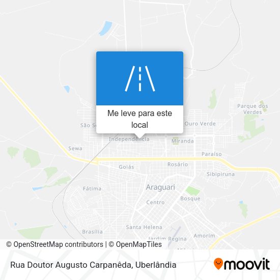 Rua Doutor Augusto Carpanêda mapa