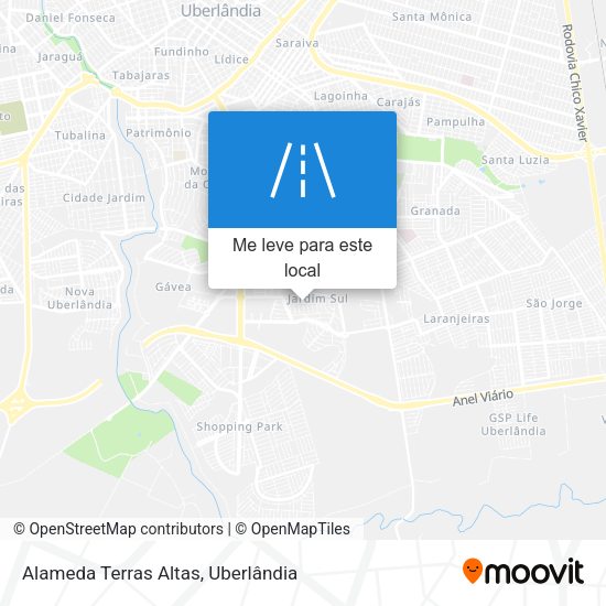 Alameda Terras Altas mapa