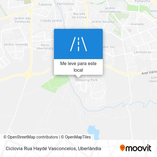 Ciclovia Rua Haydé Vasconcelos mapa