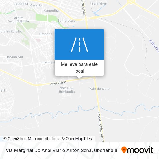 Via Marginal Do Anel Viário Ariton Sena mapa