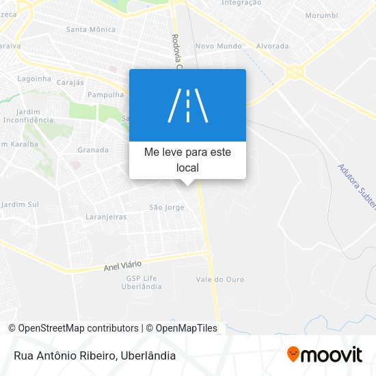 Rua Antônio Ribeiro mapa