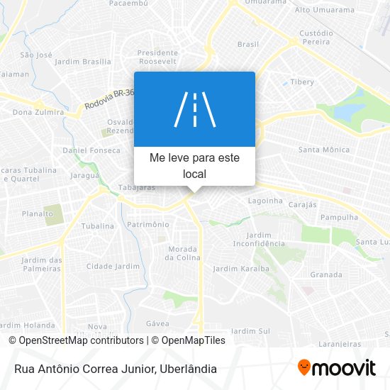 Rua Antônio Correa Junior mapa