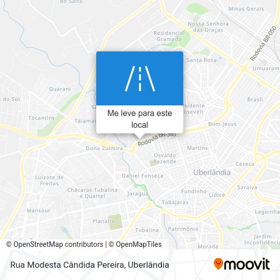 Rua Modesta Cândida Pereira mapa