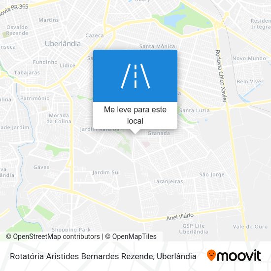 Rotatória Aristides Bernardes Rezende mapa