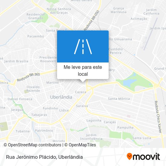 Rua Jerônimo Plácido mapa