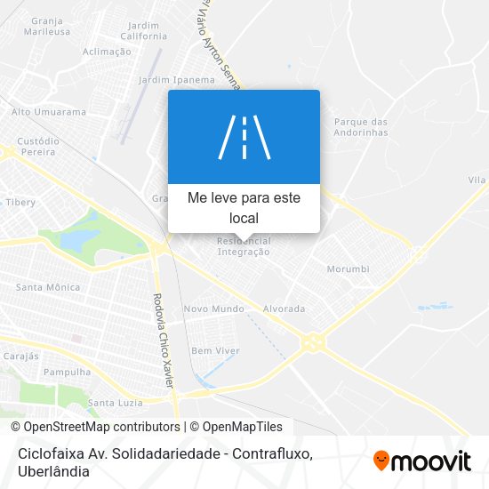 Ciclofaixa Av. Solidadariedade - Contrafluxo mapa