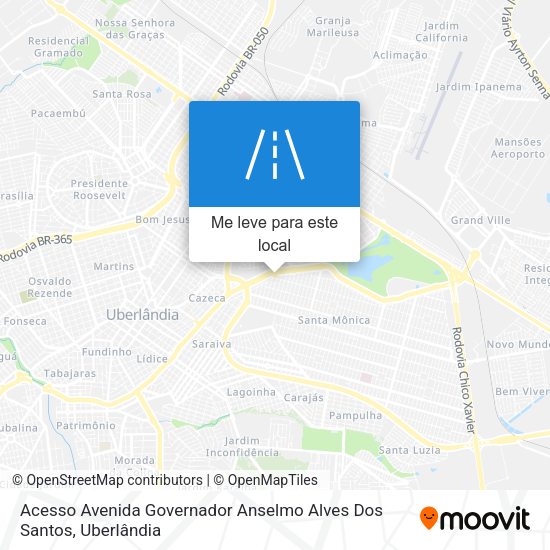 Acesso Avenida Governador Anselmo Alves Dos Santos mapa