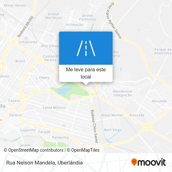 Rua Nelson Mandela mapa