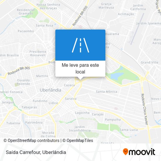 Saída Carrefour mapa