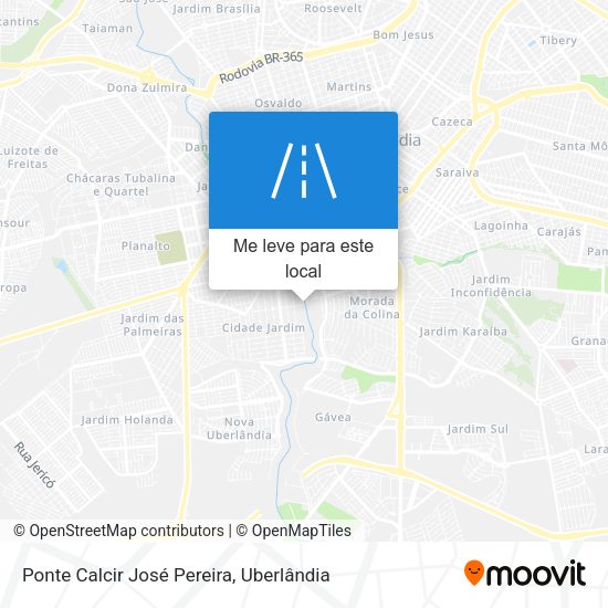Ponte Calcir José Pereira mapa