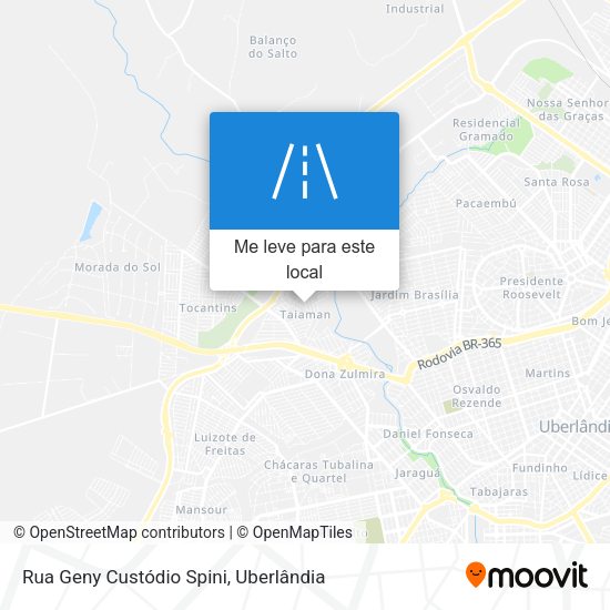 Rua Geny Custódio Spini mapa