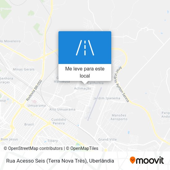 Rua Acesso Seis (Terra Nova Três) mapa