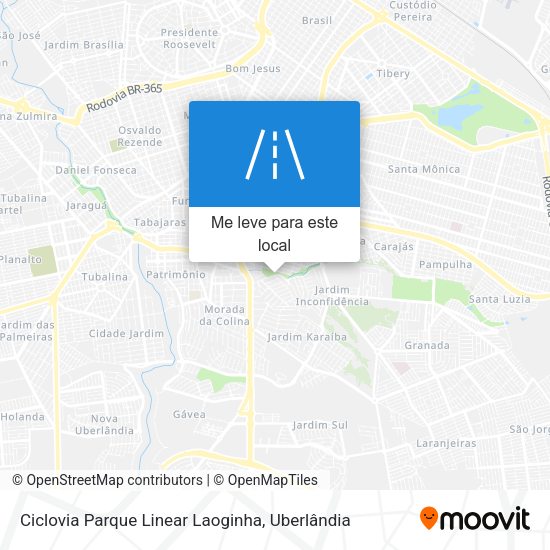 Ciclovia Parque Linear Laoginha mapa