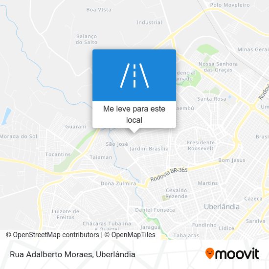 Rua Adalberto Moraes mapa