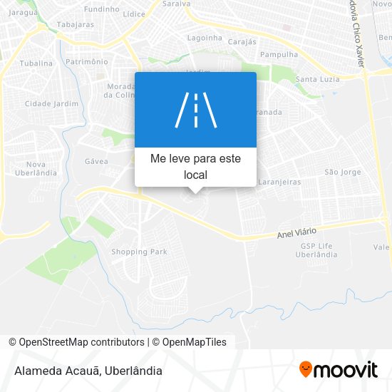 Alameda Acauã mapa