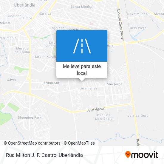 Rua Milton J. F. Castro mapa